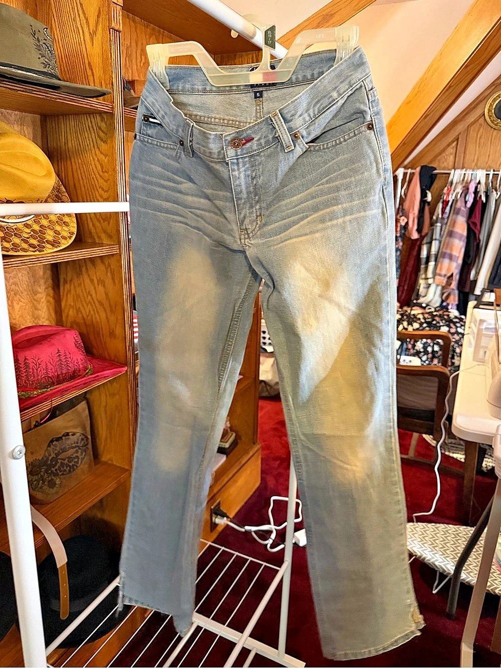 Vintage 2003 Tommy Jeans Y2K Size 5 Spiller Wash Hip Jeans Low Rise Flare size 5